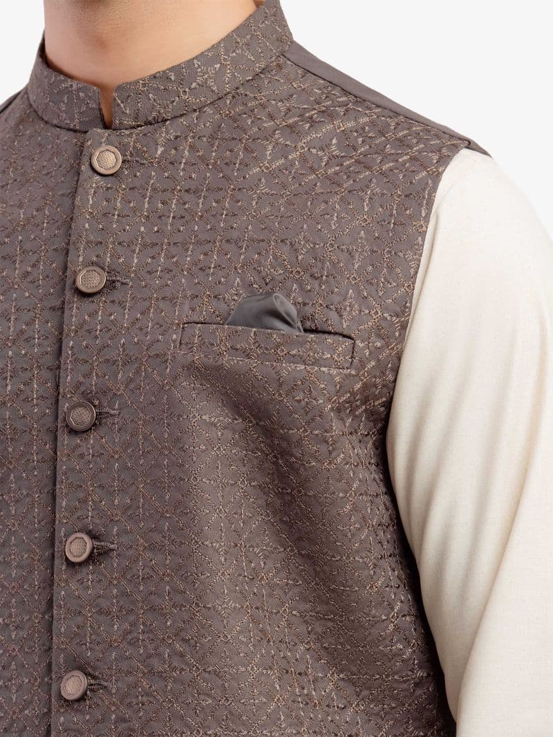 Embroidered Waistcoat - EMTWC5-35962 thumbnail