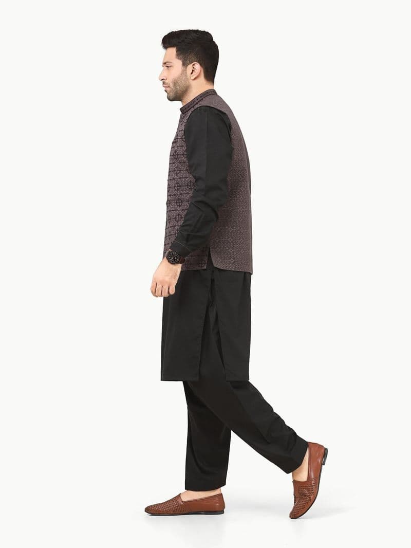 Embroidered Khaddar Waistcoat - EMTWCC22-120 thumbnail