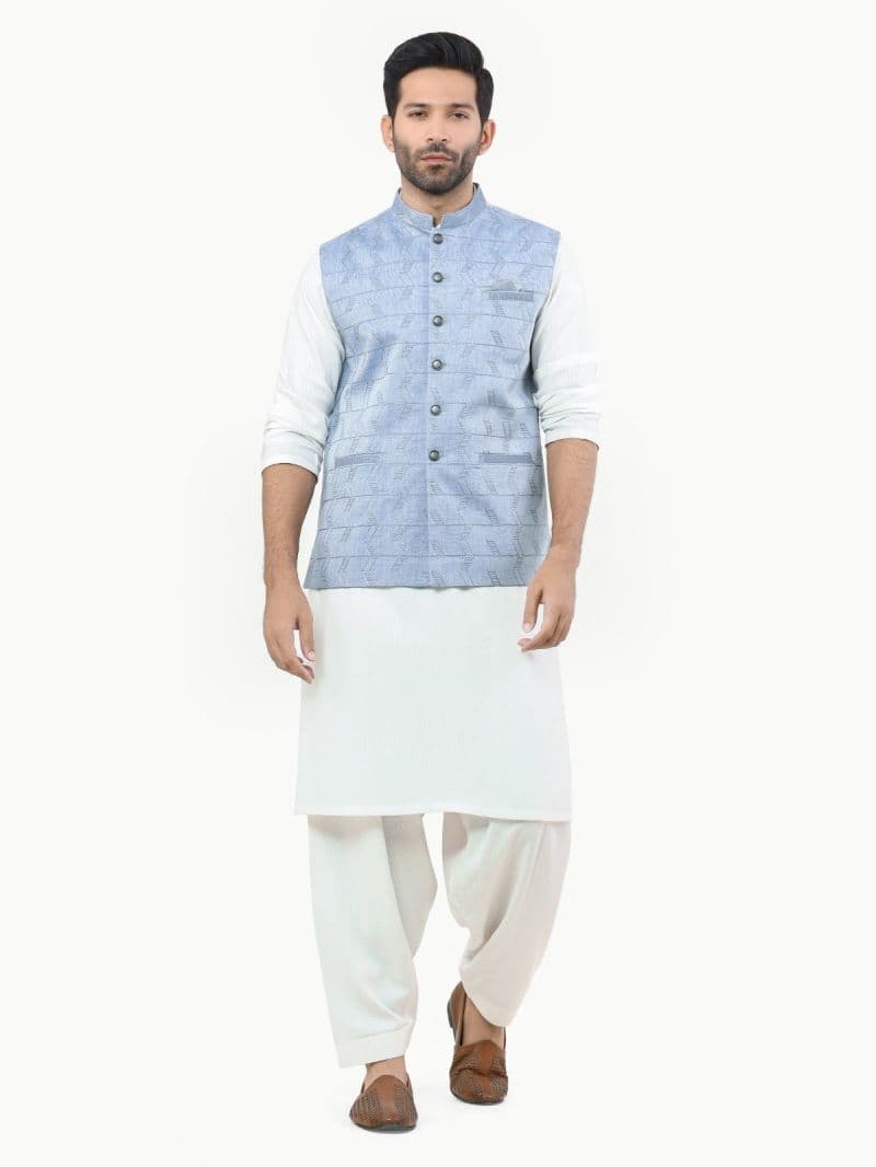 Embroidered Cotton Waistcoat - EMTWCC22-144