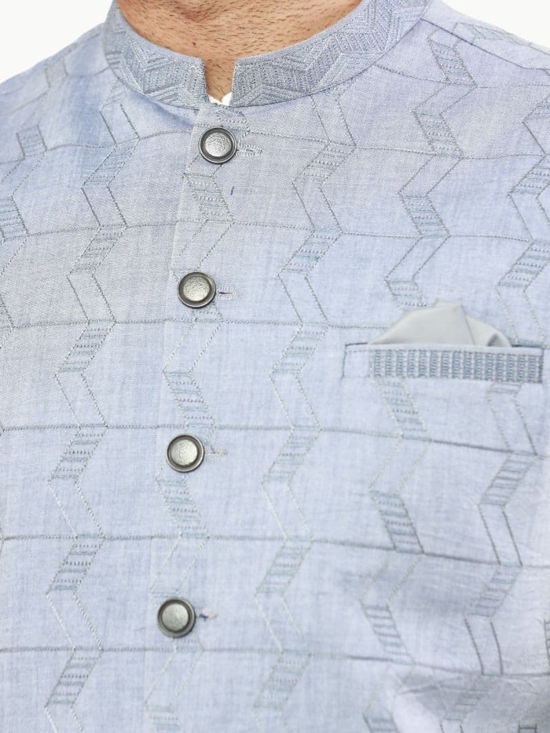 Embroidered Cotton Waistcoat - EMTWCC22-144