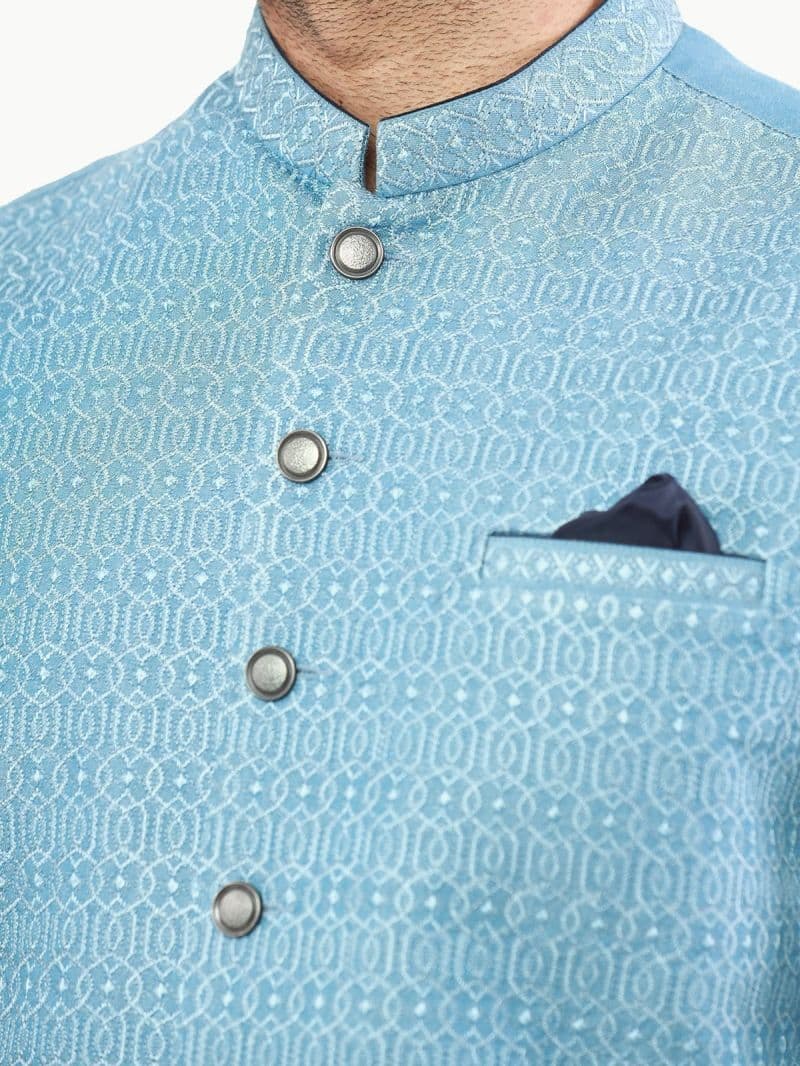 Embroidered Cotton Waistcoat - EMTWC22-35811 thumbnail