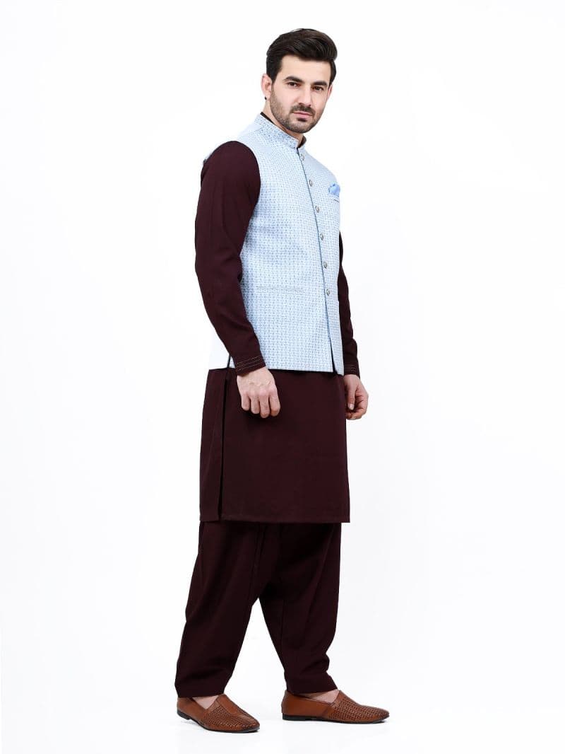 Embroidered Cotton Waistcoat - EMTWCC21-112 thumbnail