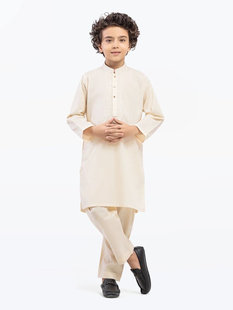Embroidered Cotton Kurta Pajama - EBTKP5-022