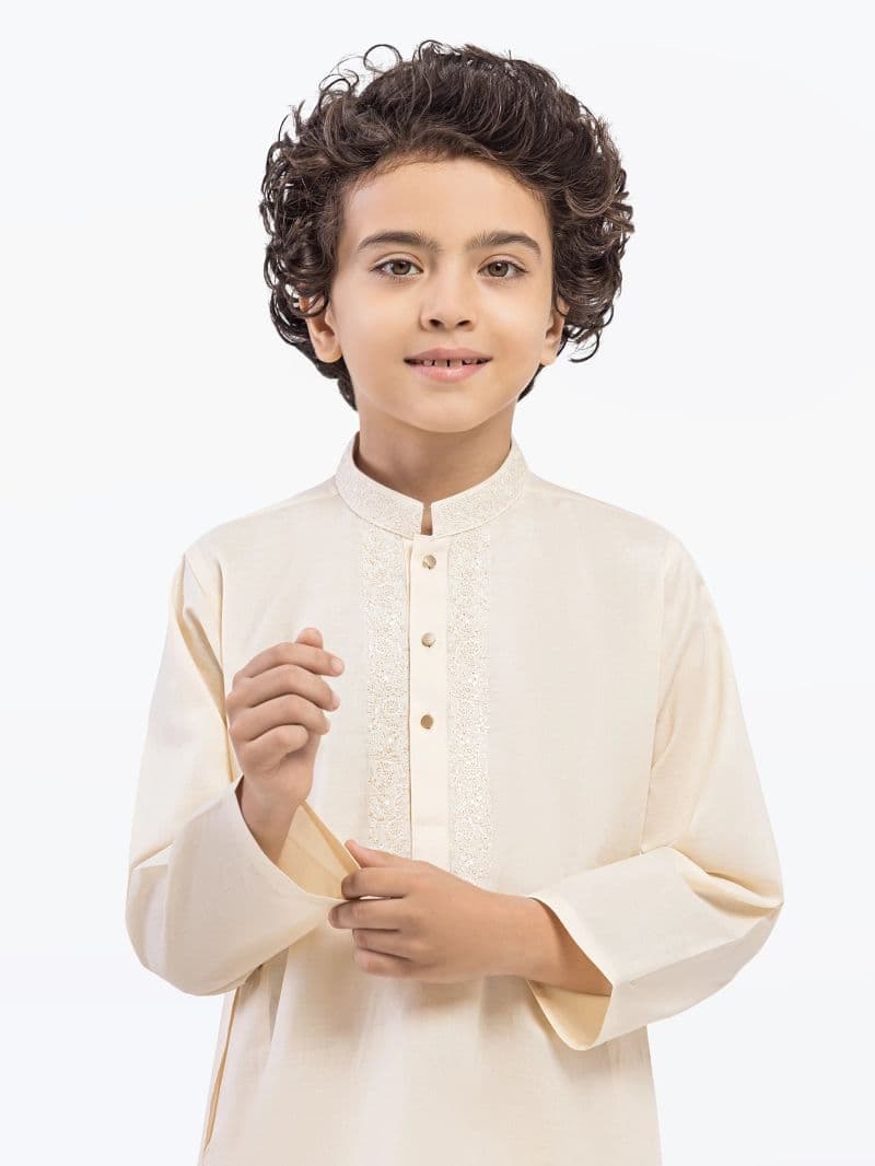 Embroidered Cotton Kurta Pajama - EBTKP5-022