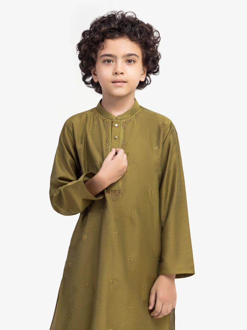 Embroidered Blended Kurta - EBTKC5-020 thumbnail