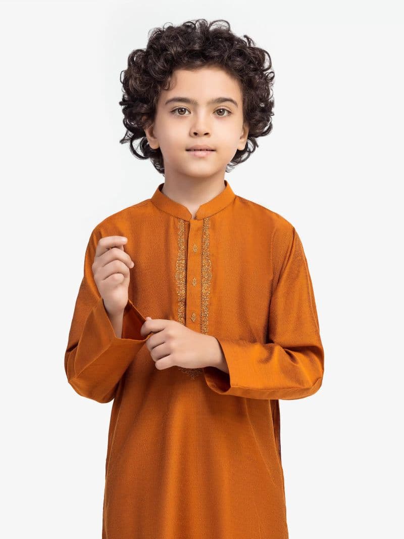 Embroidered Blended Kurta - EBTKC5-023 thumbnail