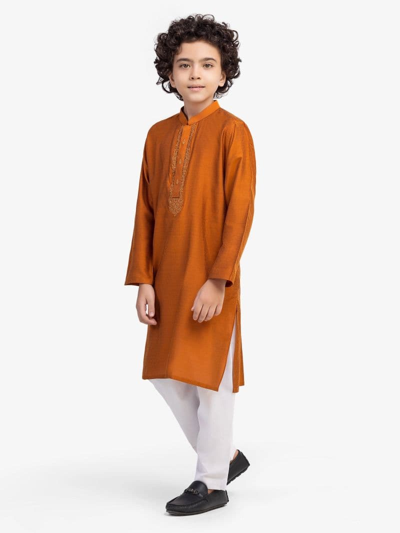 Embroidered Blended Kurta - EBTKC5-023 thumbnail
