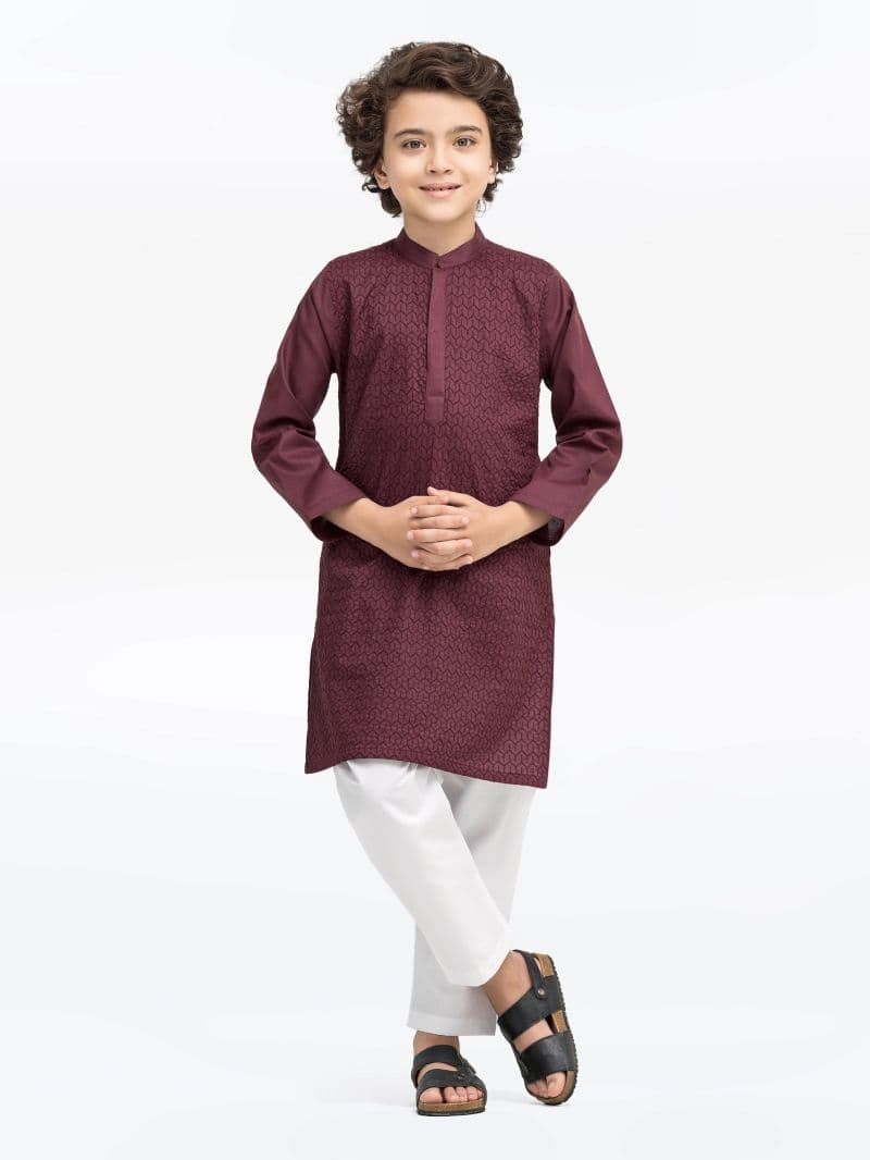 Embroidered Cotton Kurta - EBTK25-3997 thumbnail