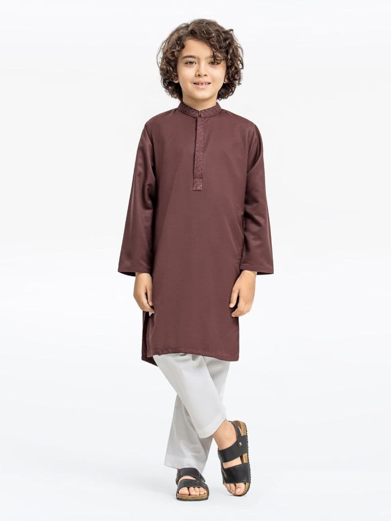 Embroidered Dobby Kurta - EBTK24-3961 thumbnail