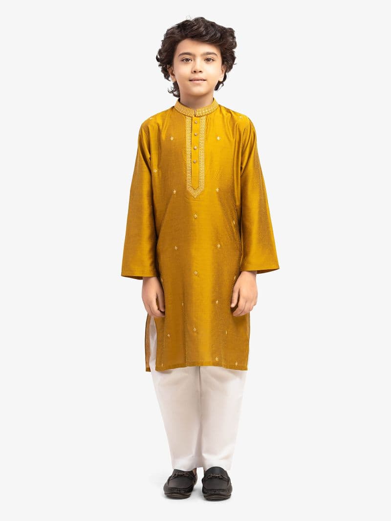 Embroidered Blended Kurta - EBTKC5-026 thumbnail