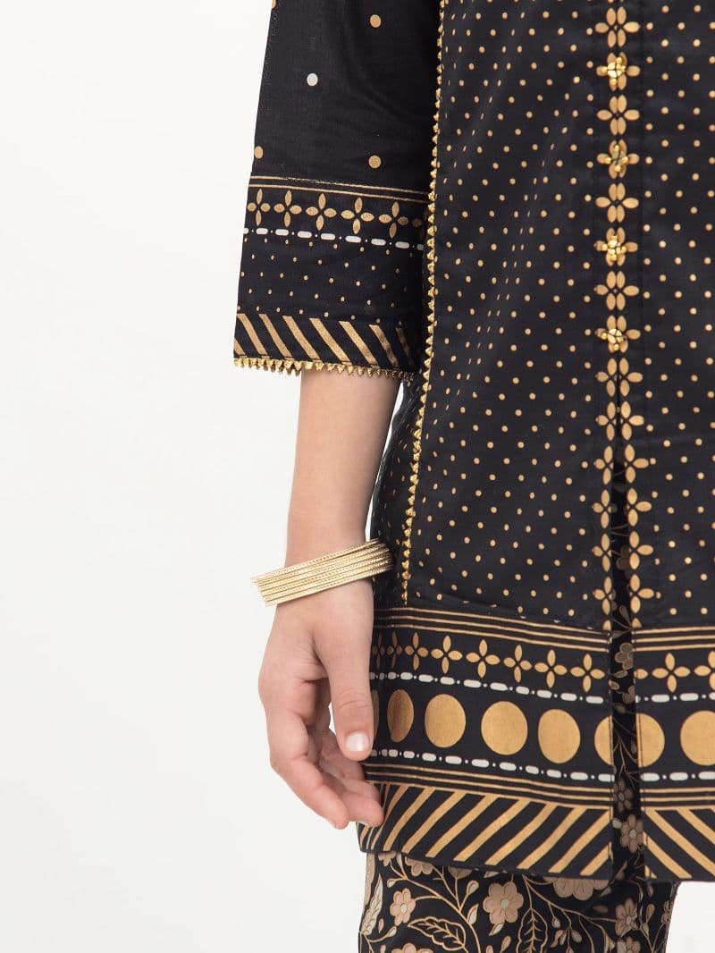 Block Print Cambric Suit - EGTKP5-70816-3P thumbnail
