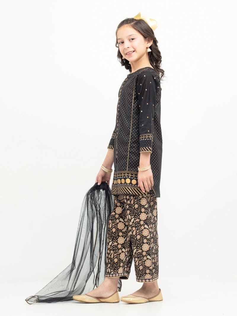 Block Print Cambric Suit - EGTKP5-70816-3P thumbnail