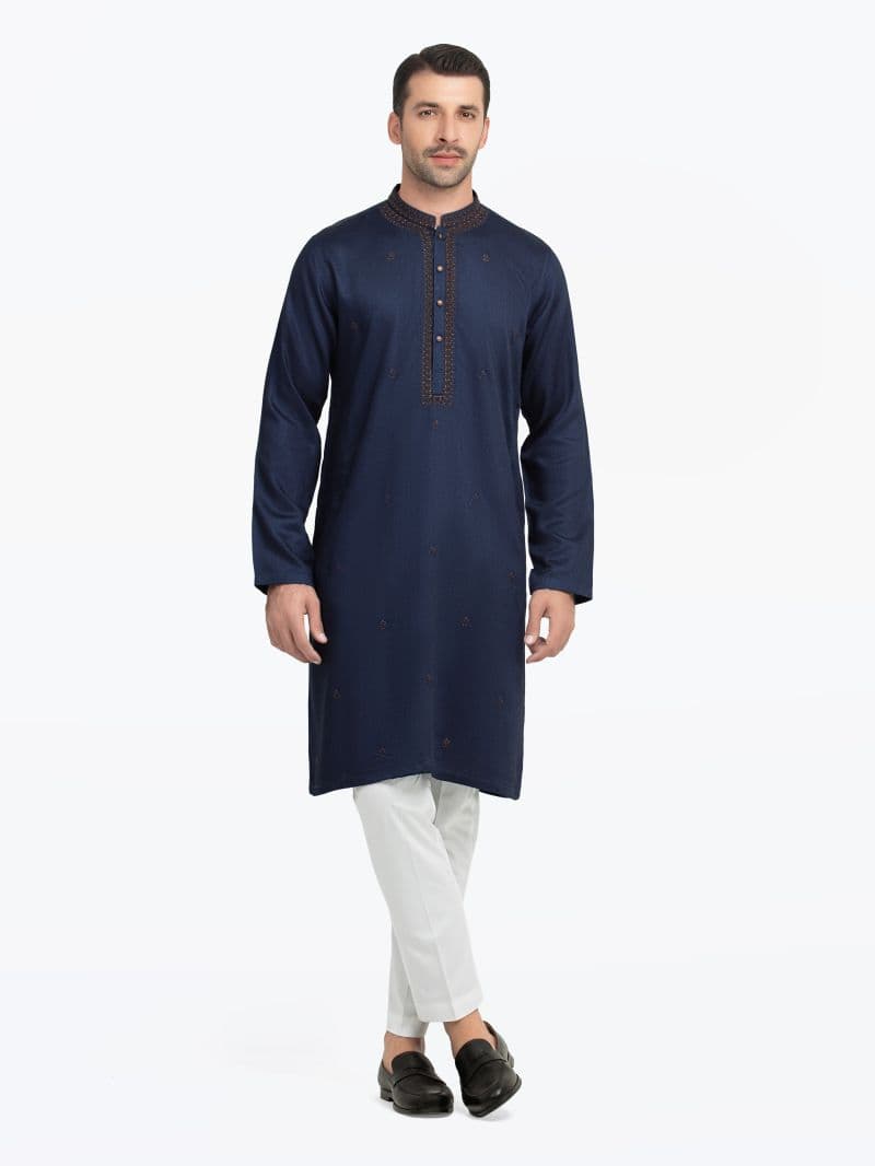 Embroidered Dobby Kurta - EMTKC5-146 thumbnail