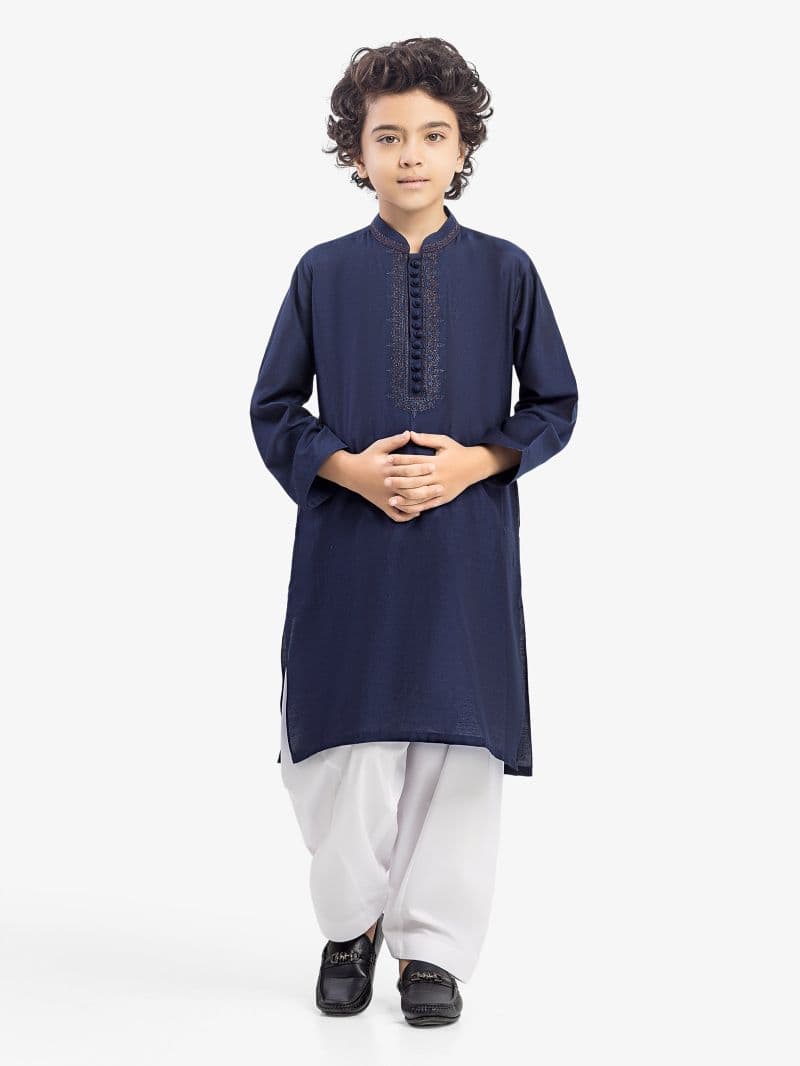 Embroidered Blended Kurta - EBTKC5-024 thumbnail