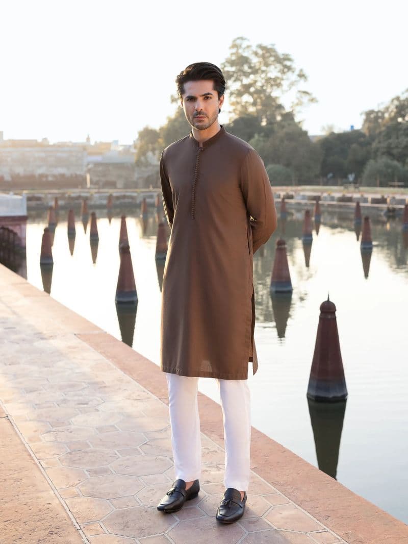 Embroidered Dobby Kurta - EMTK5-99530 thumbnail