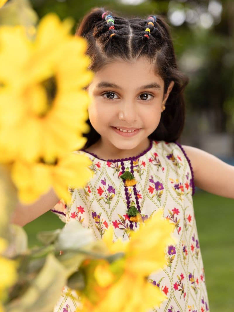 Printed Cambric Gharara Suit - EGTKP5-70988ST thumbnail