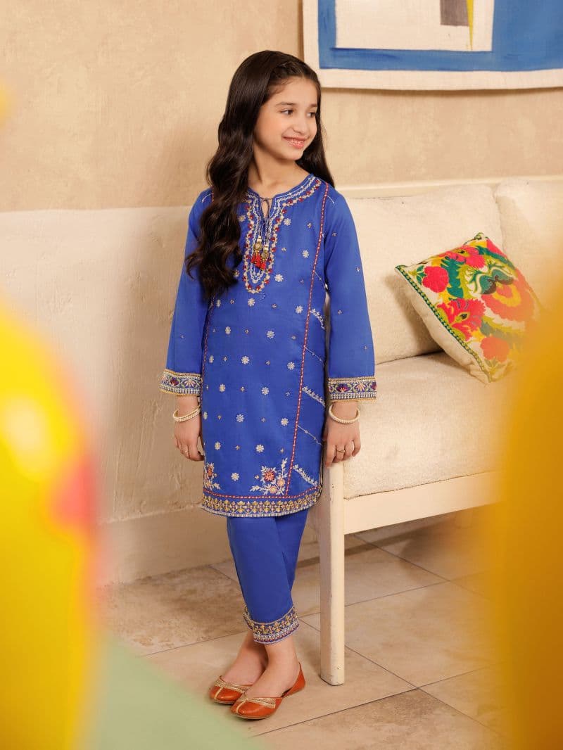 Embroidered Cambric Co-Ord Set - EGTKE5-70961ST