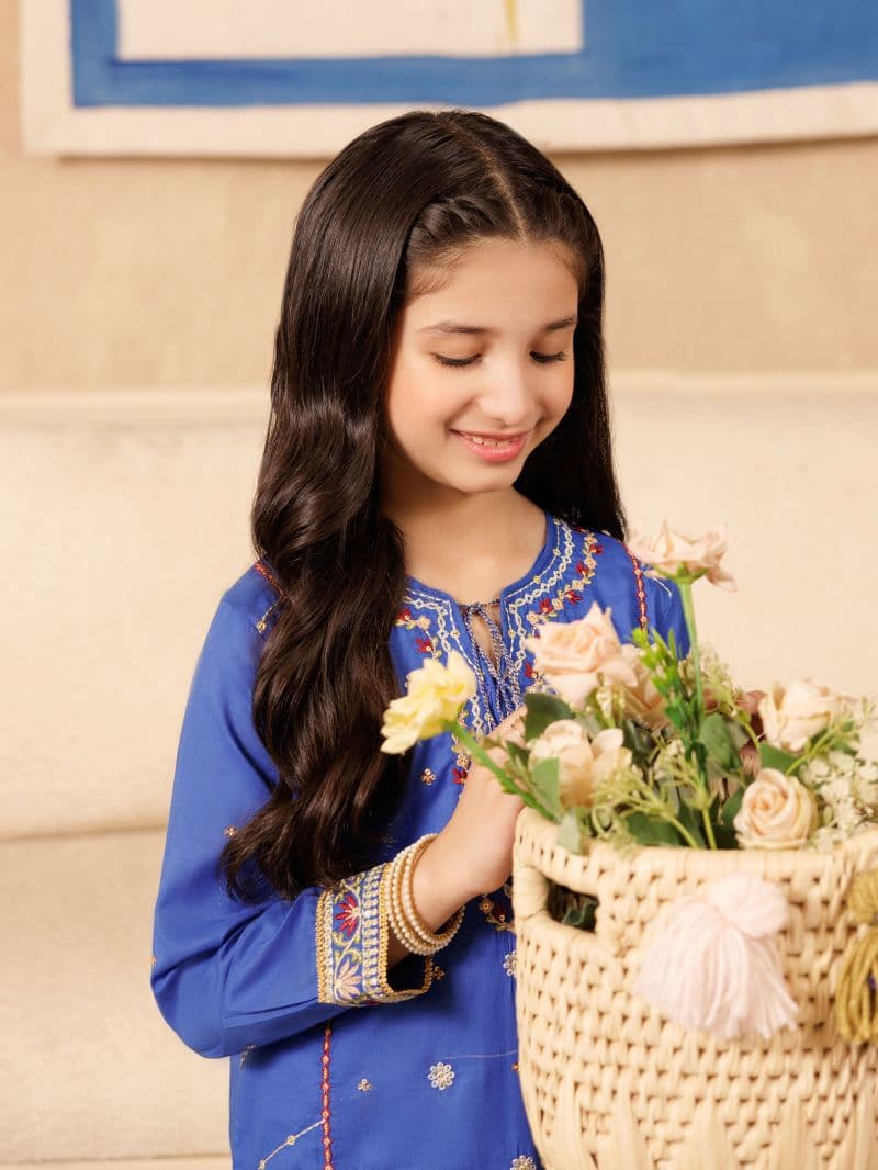 Embroidered Cambric Co-Ord Set - EGTKE5-70961ST
