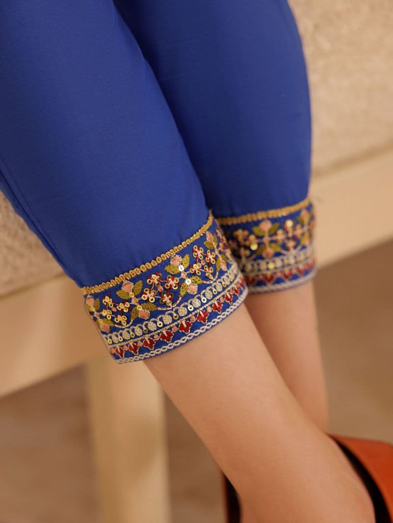 Embroidered Cambric Co-Ord Set - EGTKE5-70961ST