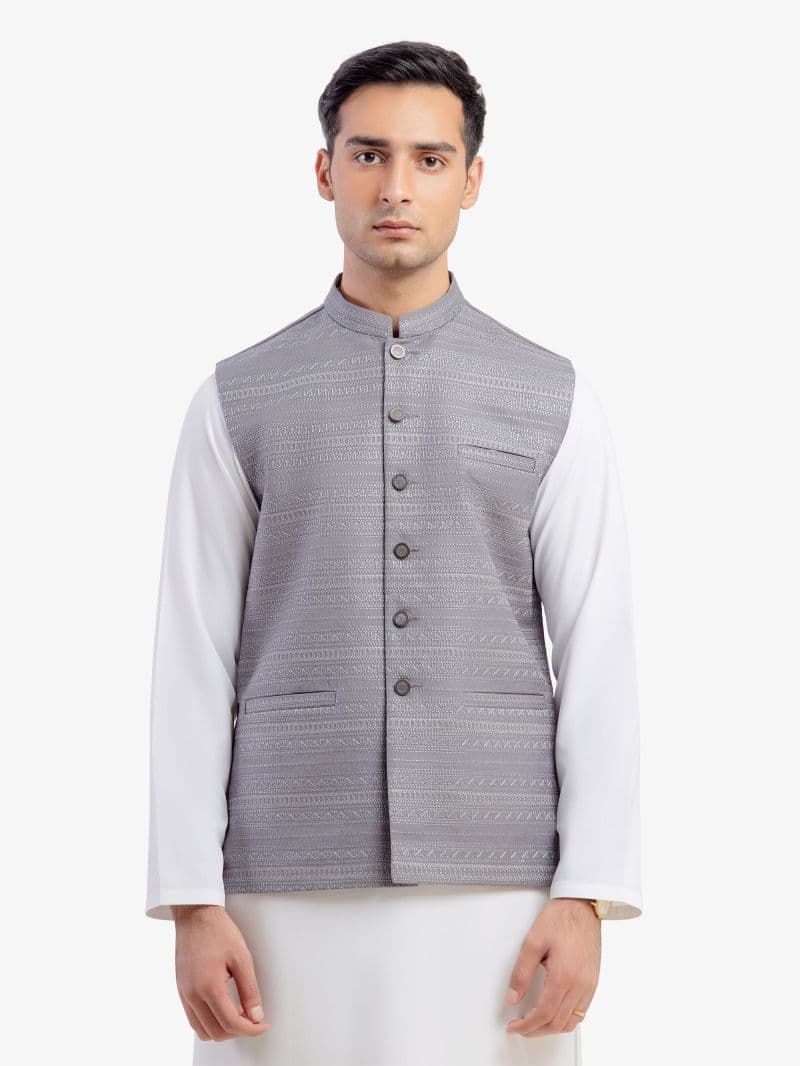 Embroidered Waistcoat - EMTWCP5-35975 thumbnail