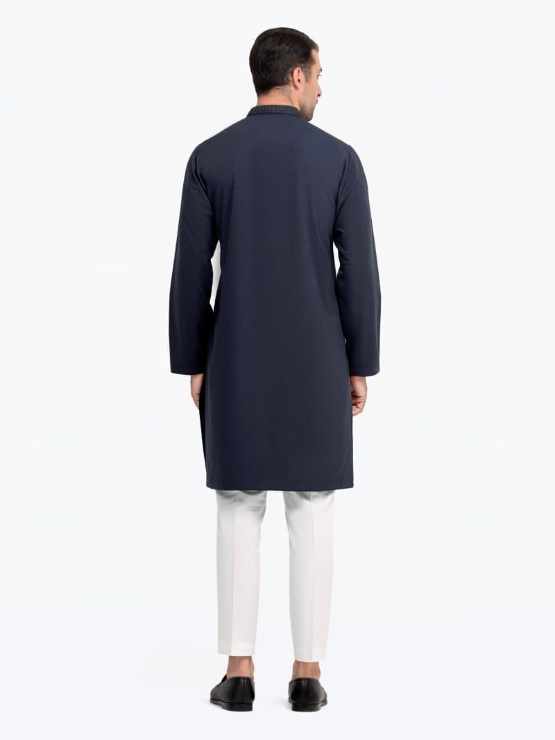 Embroidered Dobby Kurta - EMTK5-99545 thumbnail