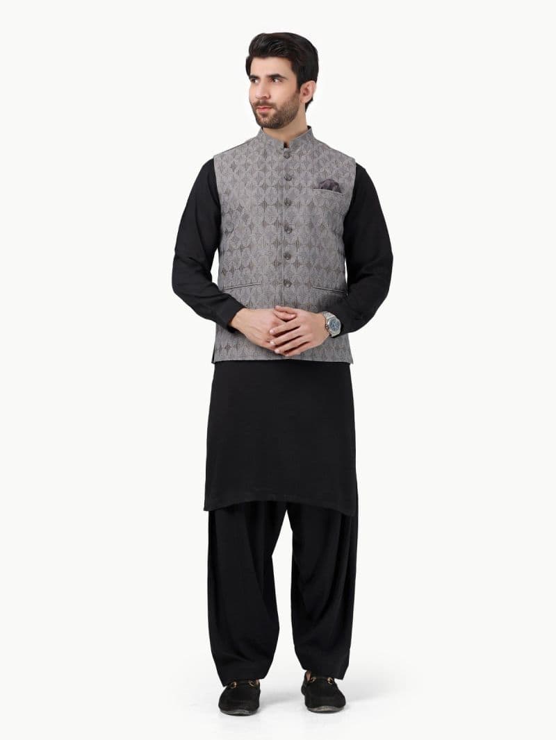 Embroidered Cotton Waistcoat - EMTWCC22-123 thumbnail