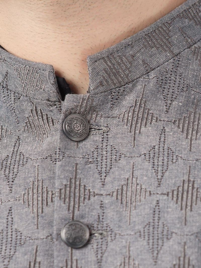 Embroidered Cotton Waistcoat - EMTWCC22-123 thumbnail