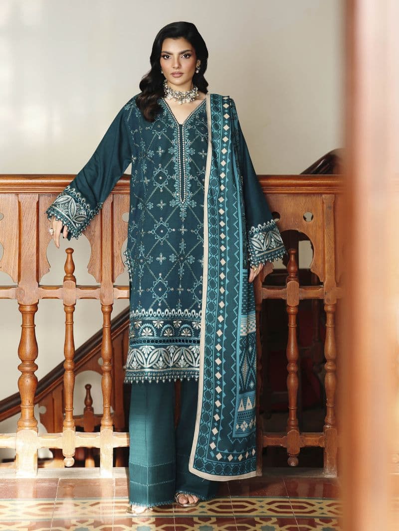 Embroidered Khaddar Suit - EWU5V11-32010-3P