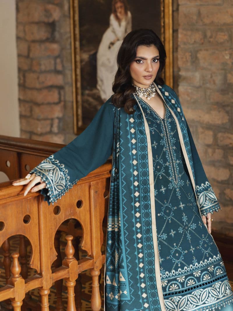 Embroidered Khaddar Suit - EWU5V11-32010-3P