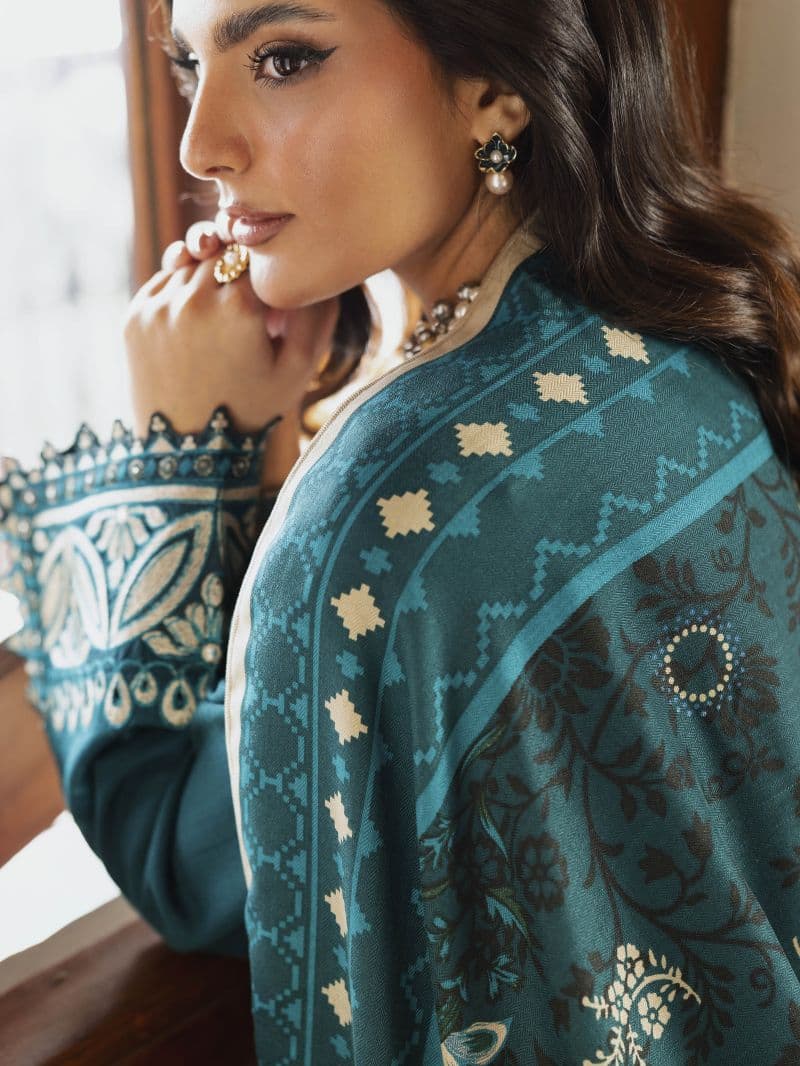 Embroidered Khaddar Suit - EWU5V11-32010-3P