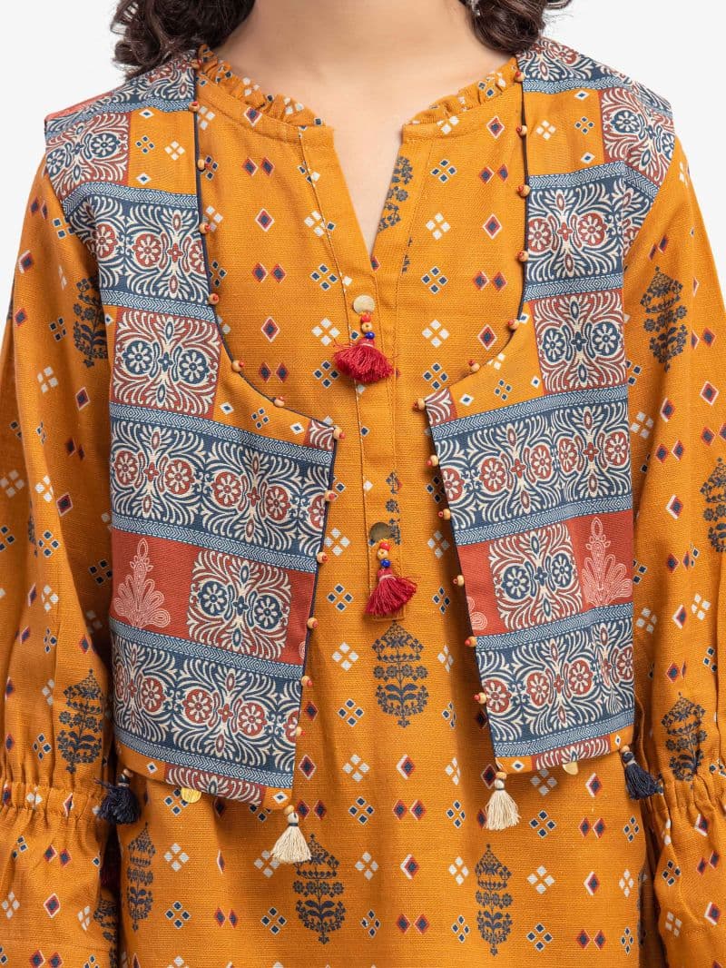 Printed Khaddar Co-Ord Set - EGTKP5-70815ST