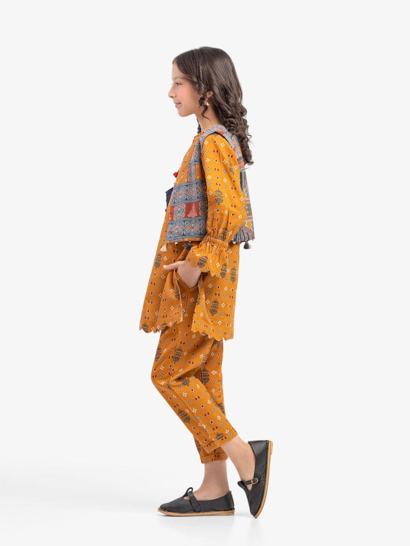 Printed Khaddar Co-Ord Set - EGTKP5-70815ST