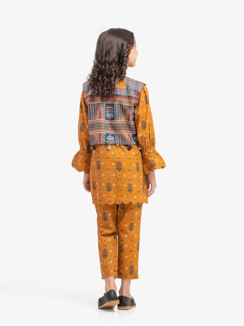 Printed Khaddar Co-Ord Set - EGTKP5-70815ST