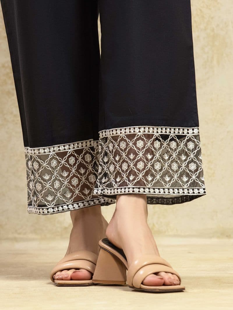 Embroidered Cambric Trouser
