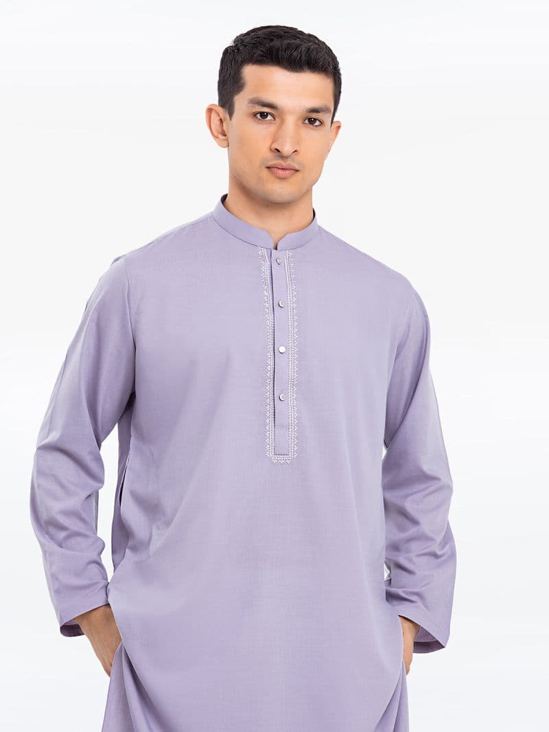 Embroidered Blended Kurta