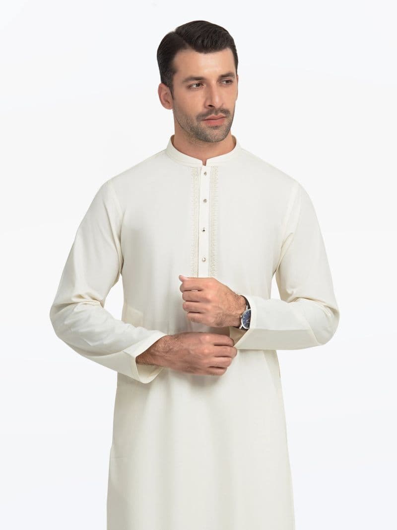 Embroidered Dobby Kurta thumbnail