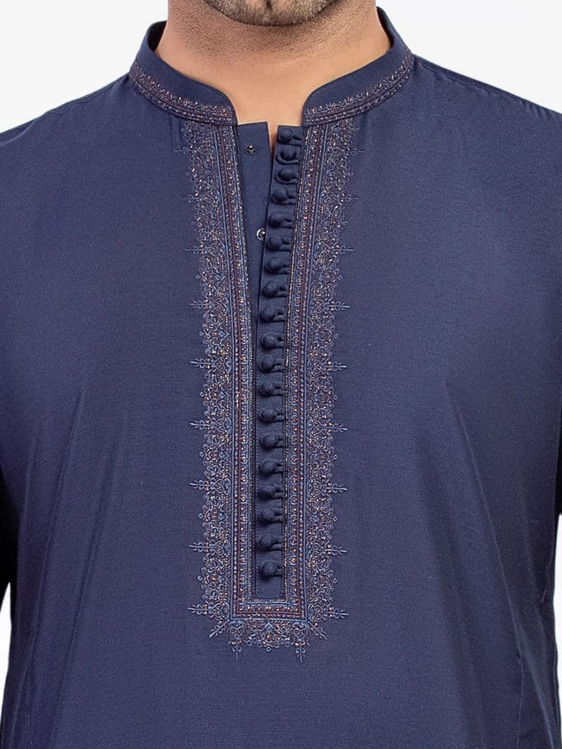 Embroidered Blended Kurta