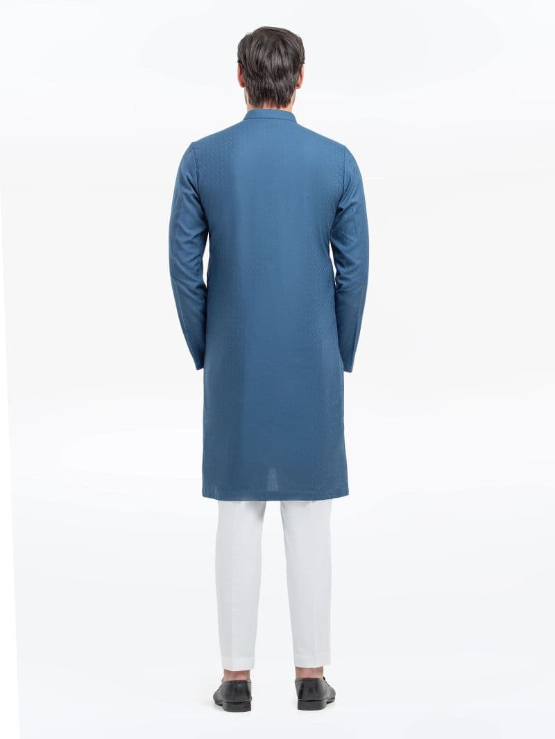 Embroidered Dobby Kurta