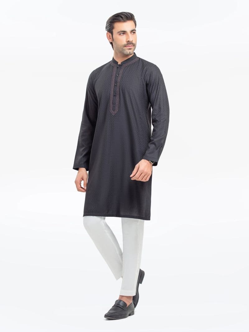 Embroidered Dobby Kurta thumbnail