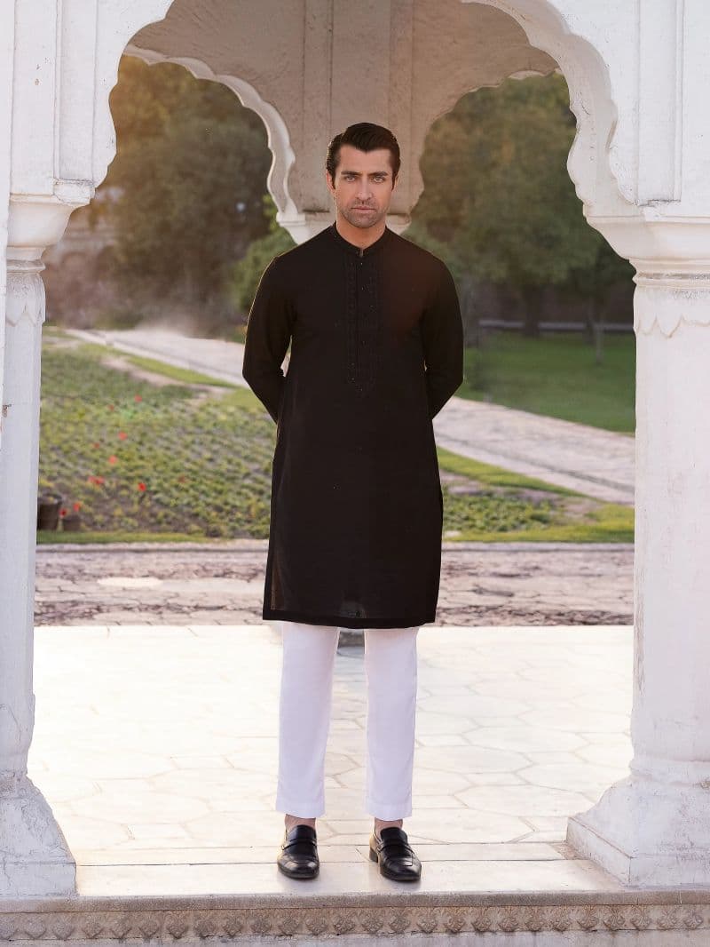 Embroidered Blended Kurta