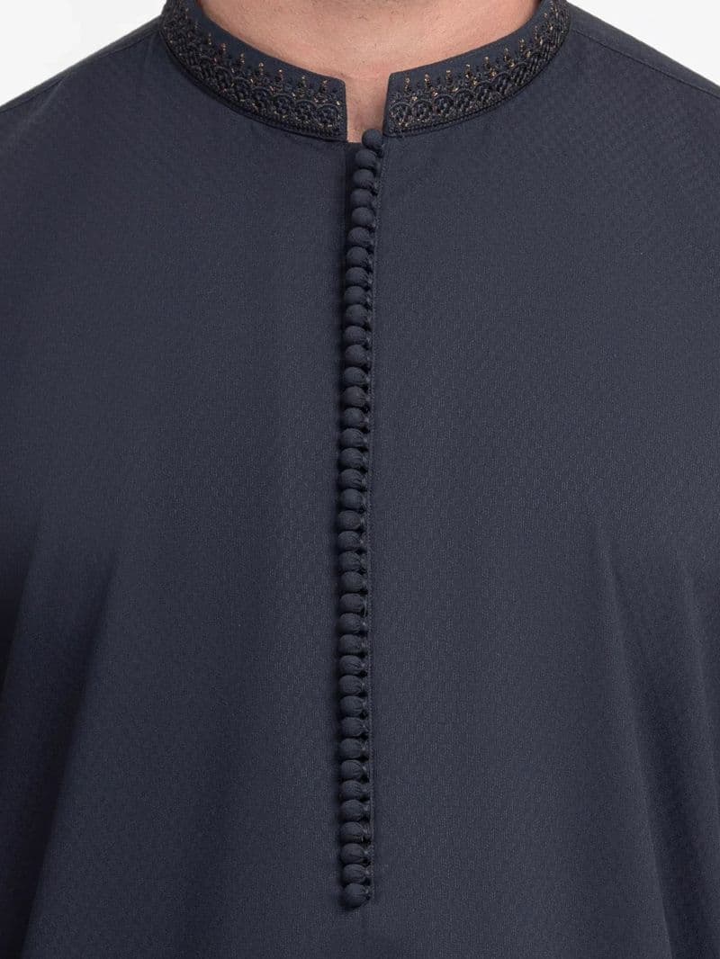 Embroidered Dobby Kurta