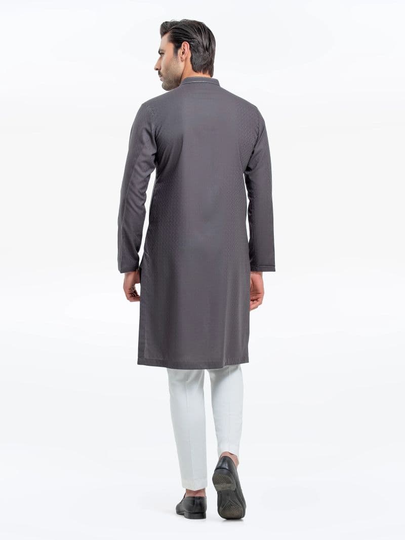 Embroidered Dobby Kurta
