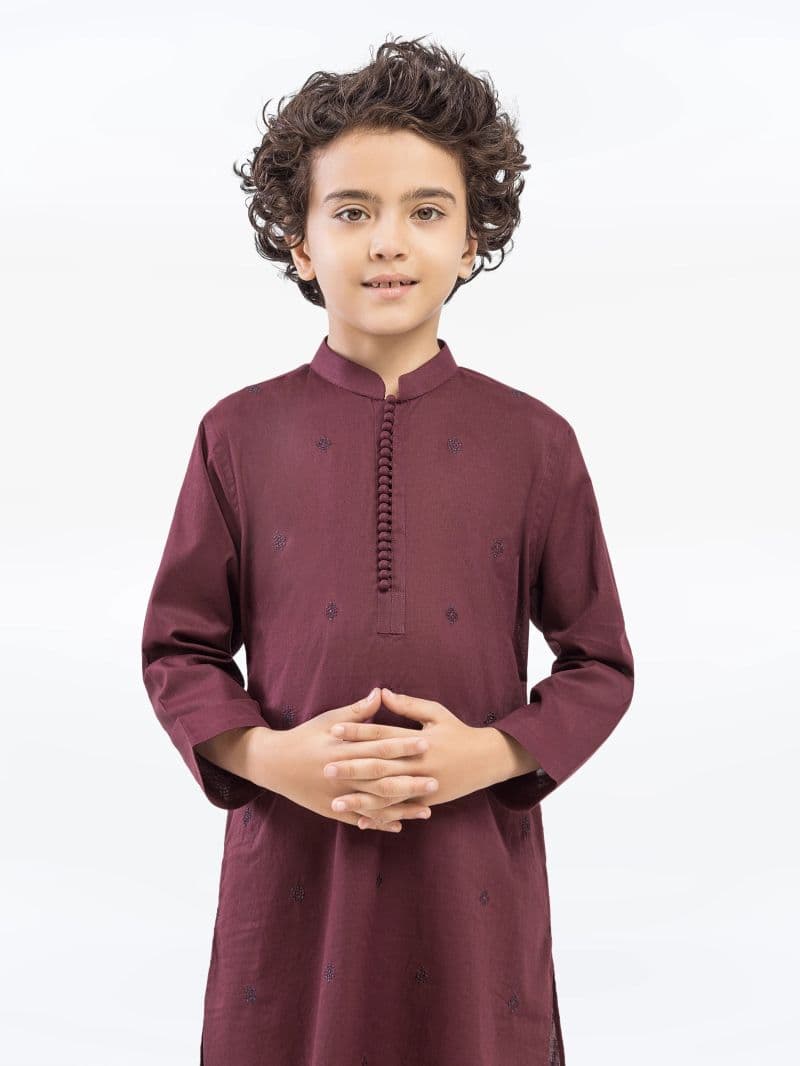 Embroidered Cotton Kurta Pajama