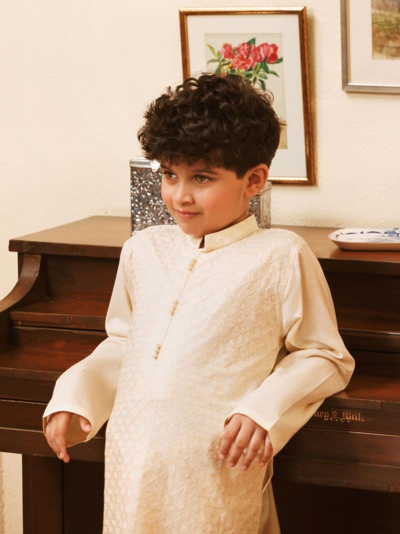 Embroidered Cotton Kurta Pajama thumbnail