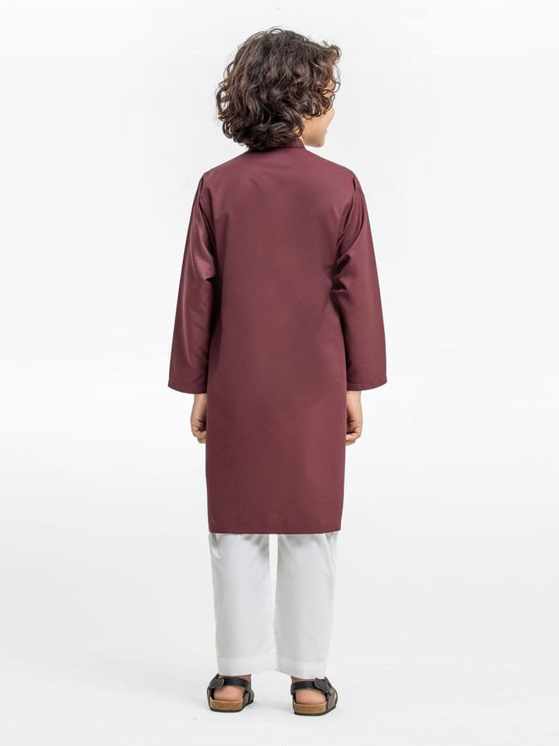 Embroidered Dobby Kurta