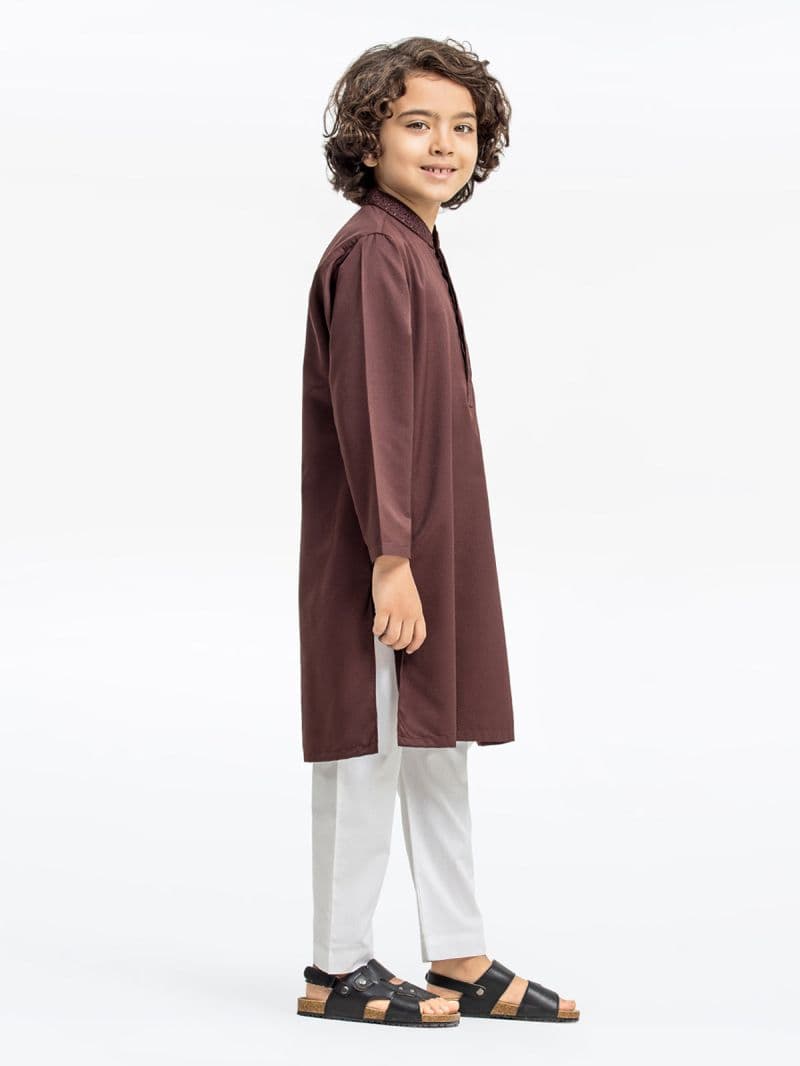 Embroidered Dobby Kurta