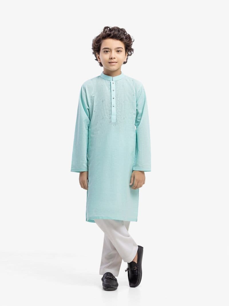 Embroidered Cotton Kurta