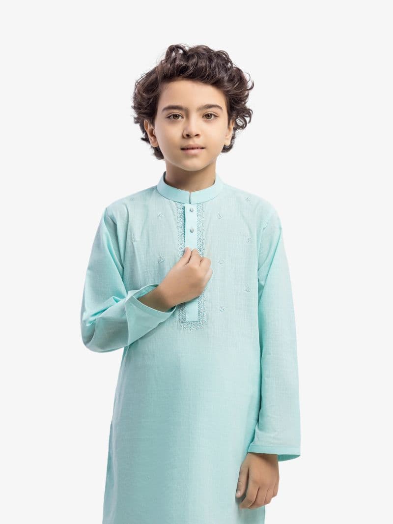 Embroidered Cotton Kurta