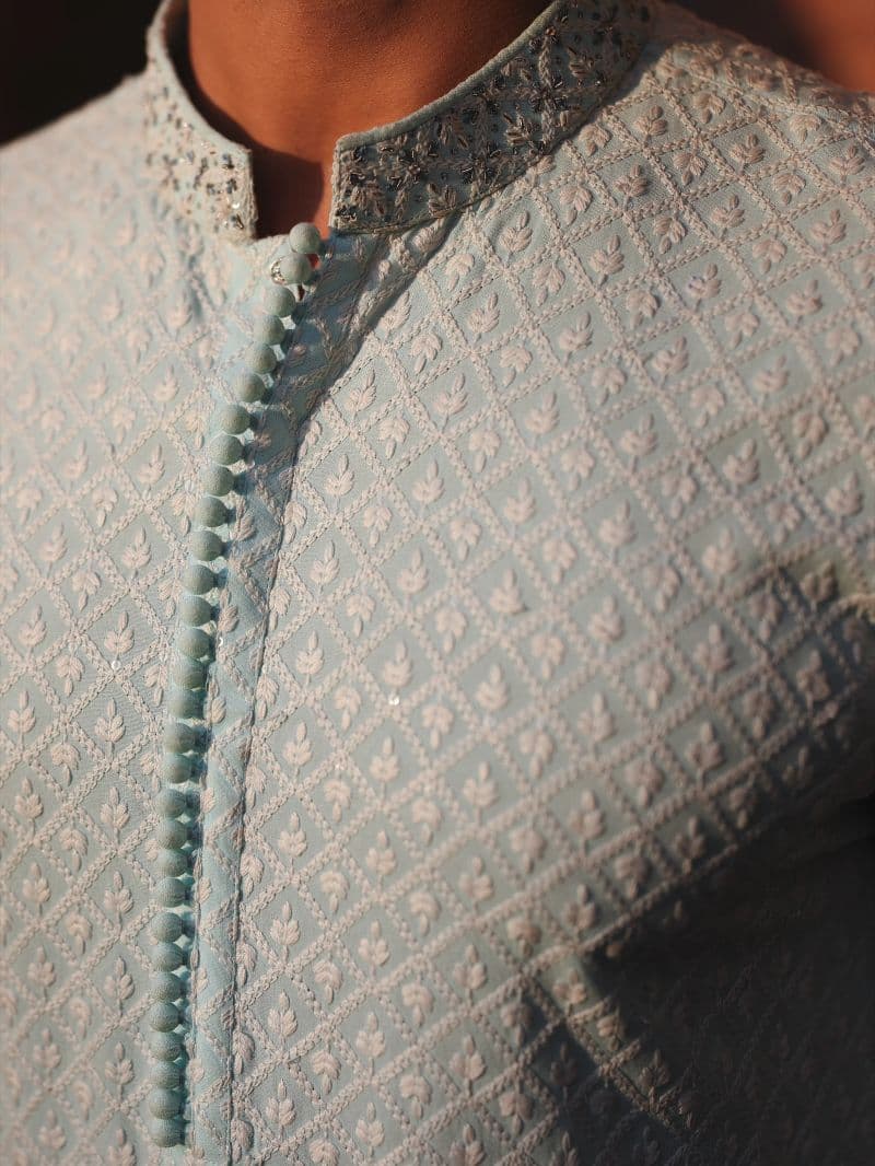 Embroidered Viscose Kurta Pajama