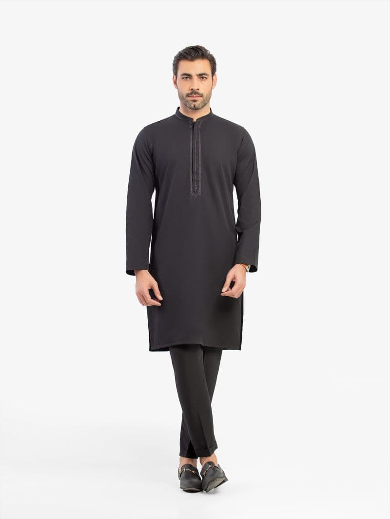Embroidered Blended Kurta Pajama